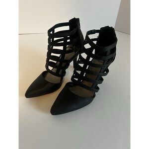 Fergalicious by Fergie Womans Black Heels With Straps Size 7, Jiles T